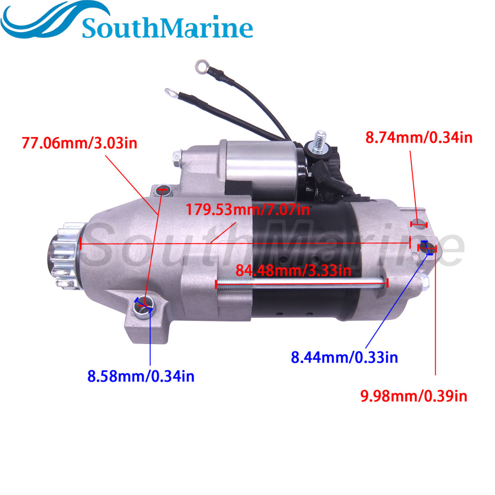 Boat Motor 50-804312T1 50-8M0065220 Starter Motor for Mercury Mariner 75HP 90HP Outboard Engine, 18-6425 Sierra