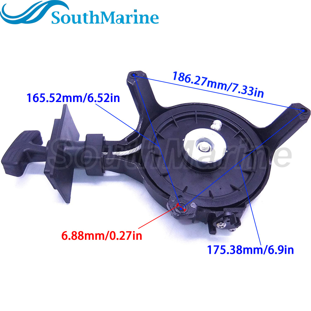Boat Motor 803716A2 803716T02 Recoil Starter Assy for Mercury Outboard Engine 6HP 8HP 9.8HP 2-Stroke
