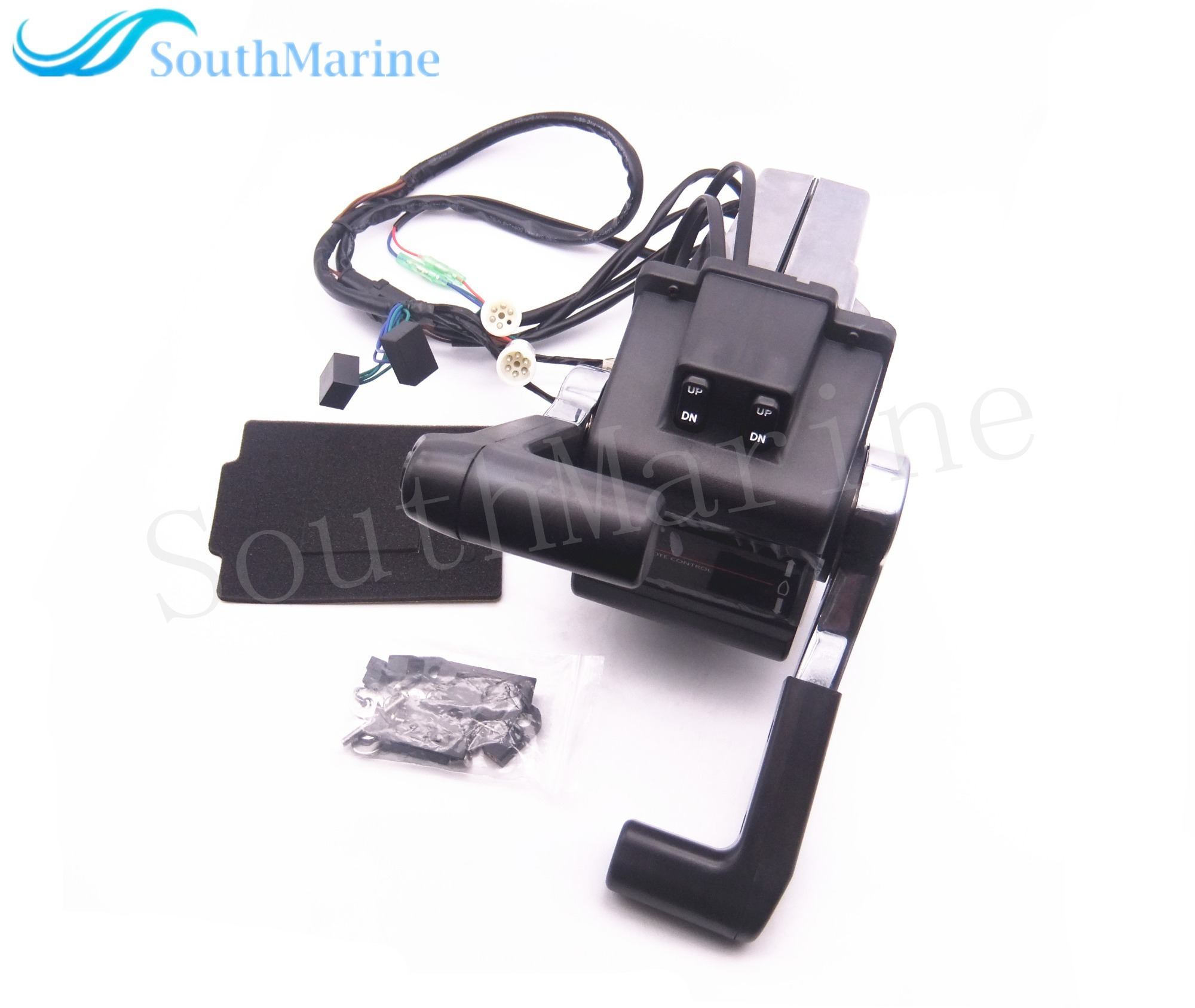 Boat Motor 704-48207-23-00 704-48207 704 Dual Twin Remote Control Box for Yamaha Outboard Engine W PT/T SW, Push