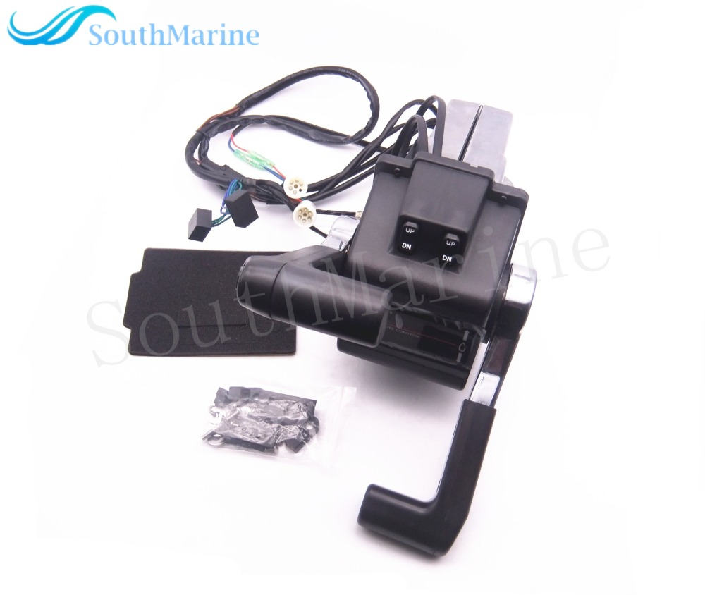Boat Motor 704-48207-23-00 704-48207 704 Dual Twin Remote Control Box for Yamaha Outboard Engine W PT/T SW, Push