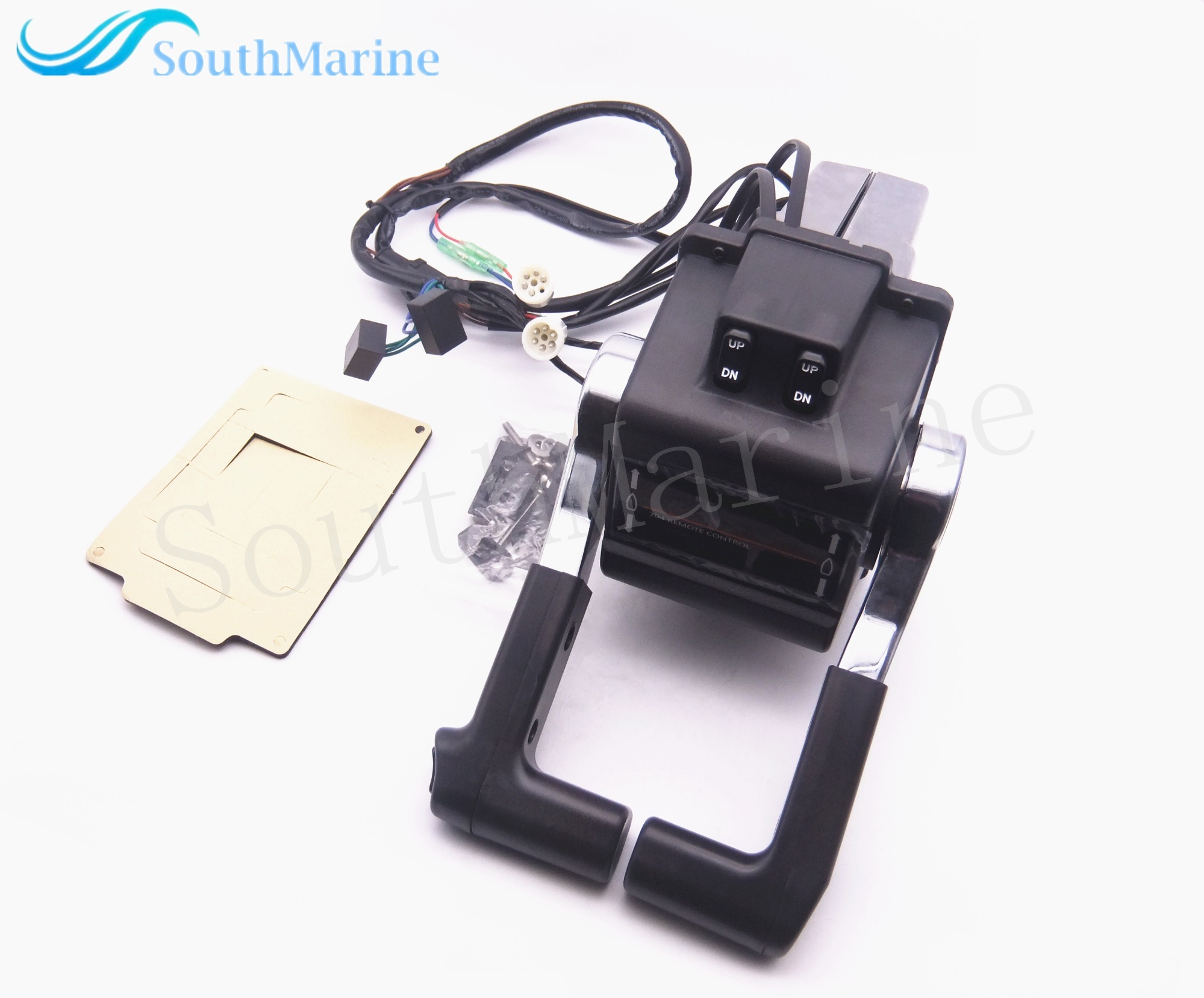 Boat Motor 704-48207-23-00 704-48207 704 Dual Twin Remote Control Box for Yamaha Outboard Engine W PT/T SW, Push