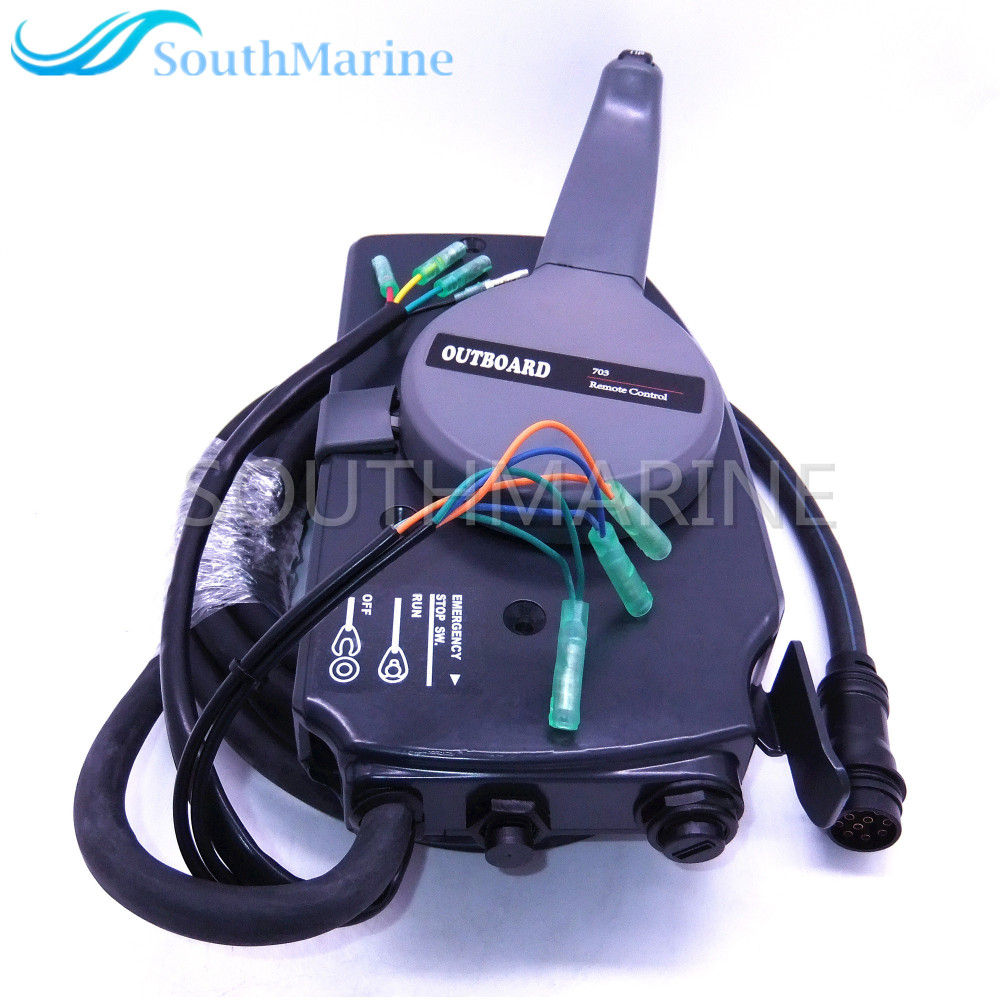 Boat Motor 703-48207-22-00 Side Mount Remote Control Throttle Shift Box for Yamaha Outboard Engine 10 Pins, Right Hand