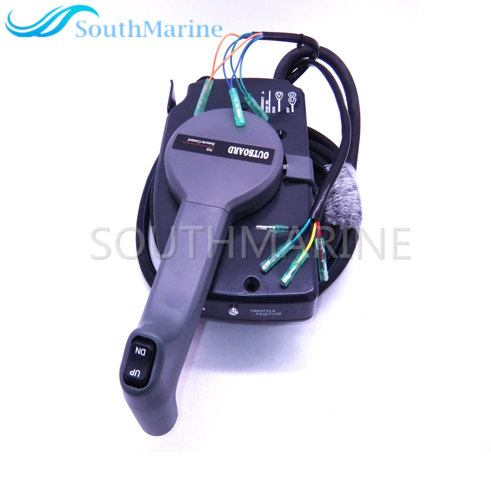 Boat Motor 703-48207-22-00 Side Mount Remote Control Throttle Shift Box for Yamaha Outboard Engine 10 Pins, Right Hand