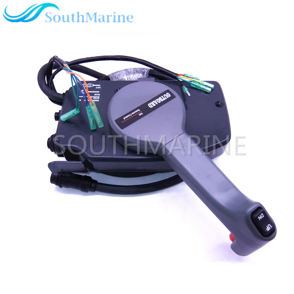 Boat Motor 703-48207-22-00 Side Mount Remote Control Throttle Shift Box for Yamaha Outboard Engine 10 Pins, Right Hand