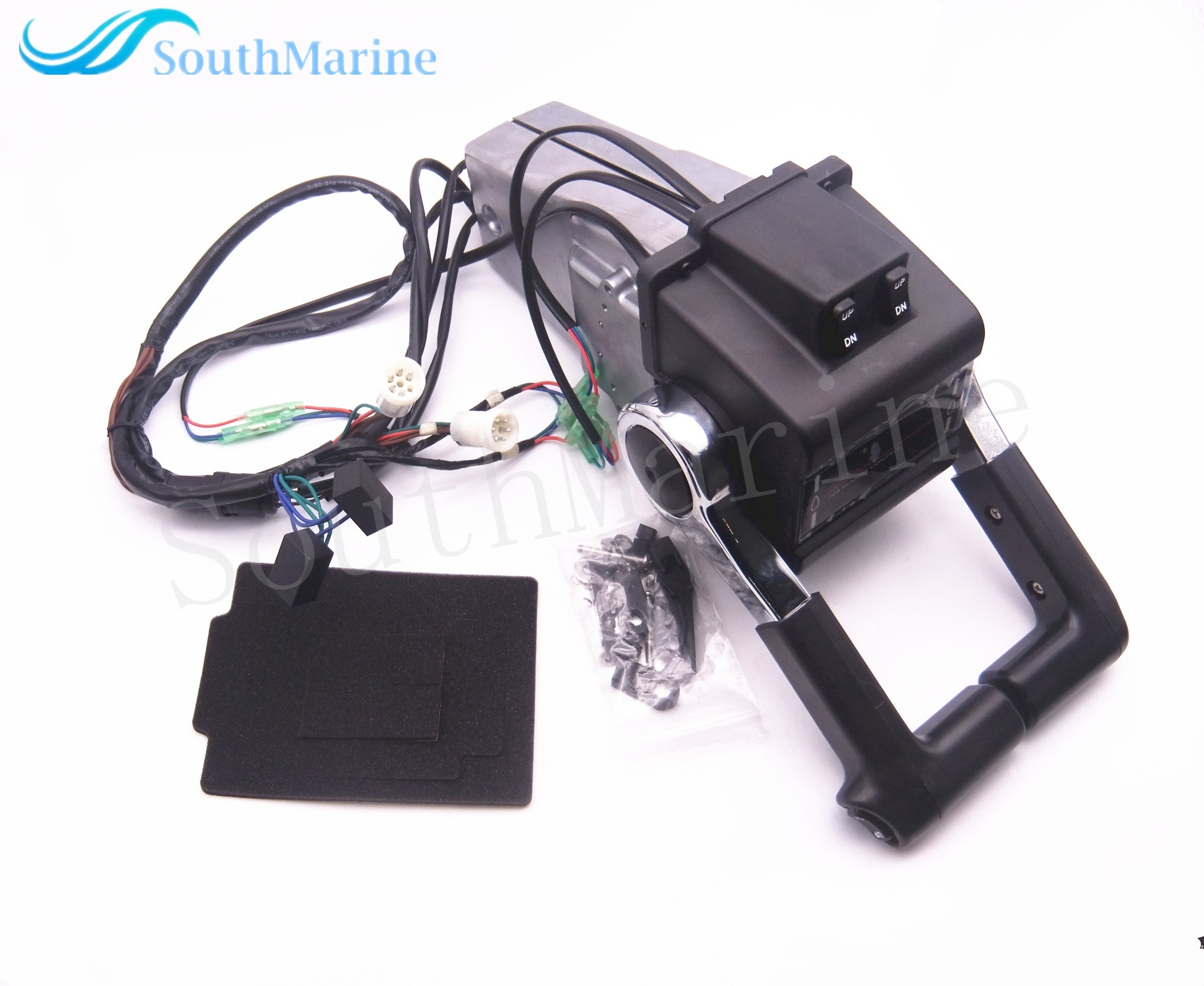 Boat Motor 704-48207-23-00 704-48207 704 Dual Twin Remote Control Box for Yamaha Outboard Engine W PT/T SW, Push