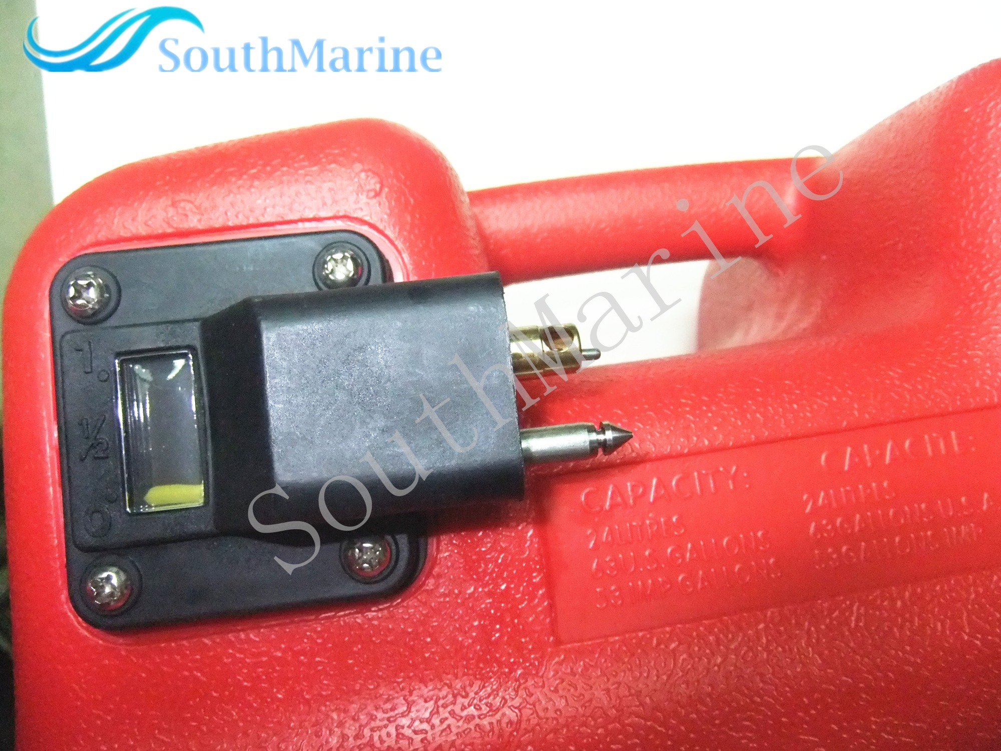 SouthMarine 24L Fuel Tank Assembly for Yamaha Outboard Motor, with Fuel Cap & Fuel Connector & Fuel Gauge