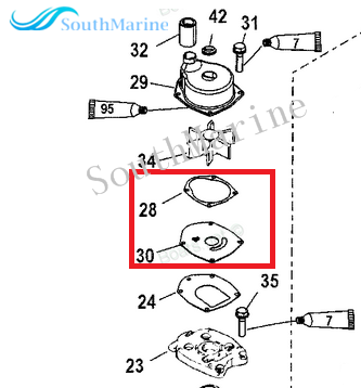Boat Engine 8M0204709 8172761 18-3122 Water Pump Face Plate for Mercury MerCruiser 75HP 90HP-225HP / 19231-ZW1-003 for Honda