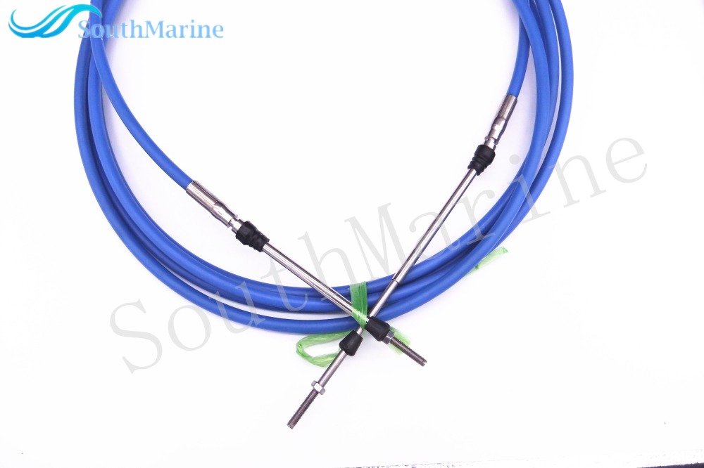 ABA-CABLE-21-GY Outboard Engine Remote Control Throttle Shift Cable 21ft for Yamaha Boat Motor Steering System 6.40m Blue