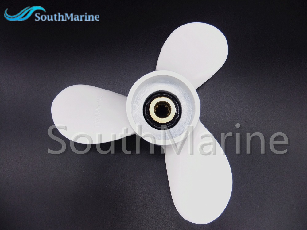 SouthMarine Aluminum Alloy Propeller 7 1/4x5 1/2-BS for Yamaha 2.5hp 3hp 3M F2.5 Boat Motors 7.25x5.5 6L5-45952-00