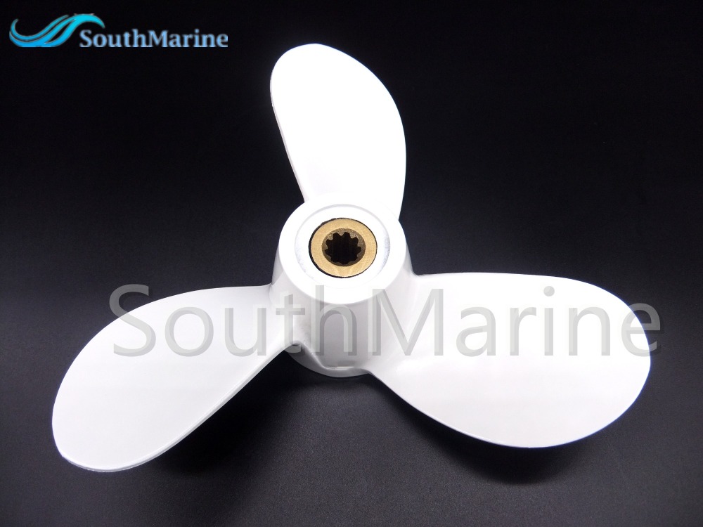 SouthMarine Aluminum Alloy Propeller 7 1/4x5 1/2-BS for Yamaha 2.5hp 3hp 3M F2.5 Boat Motors 7.25x5.5 6L5-45952-00