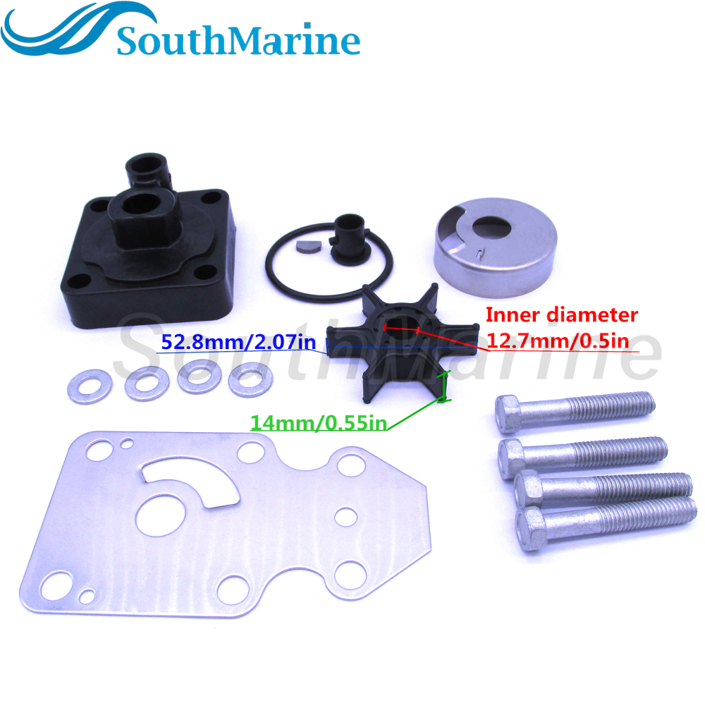 Boat Motor 63V-W0078-00 63V-W0078-01 63V-W0078-02 63V-W0078-03 18-3412 Water Pump Impeller Repair Kit for Yamaha F15 15hp 4-stroke Outboard Engine