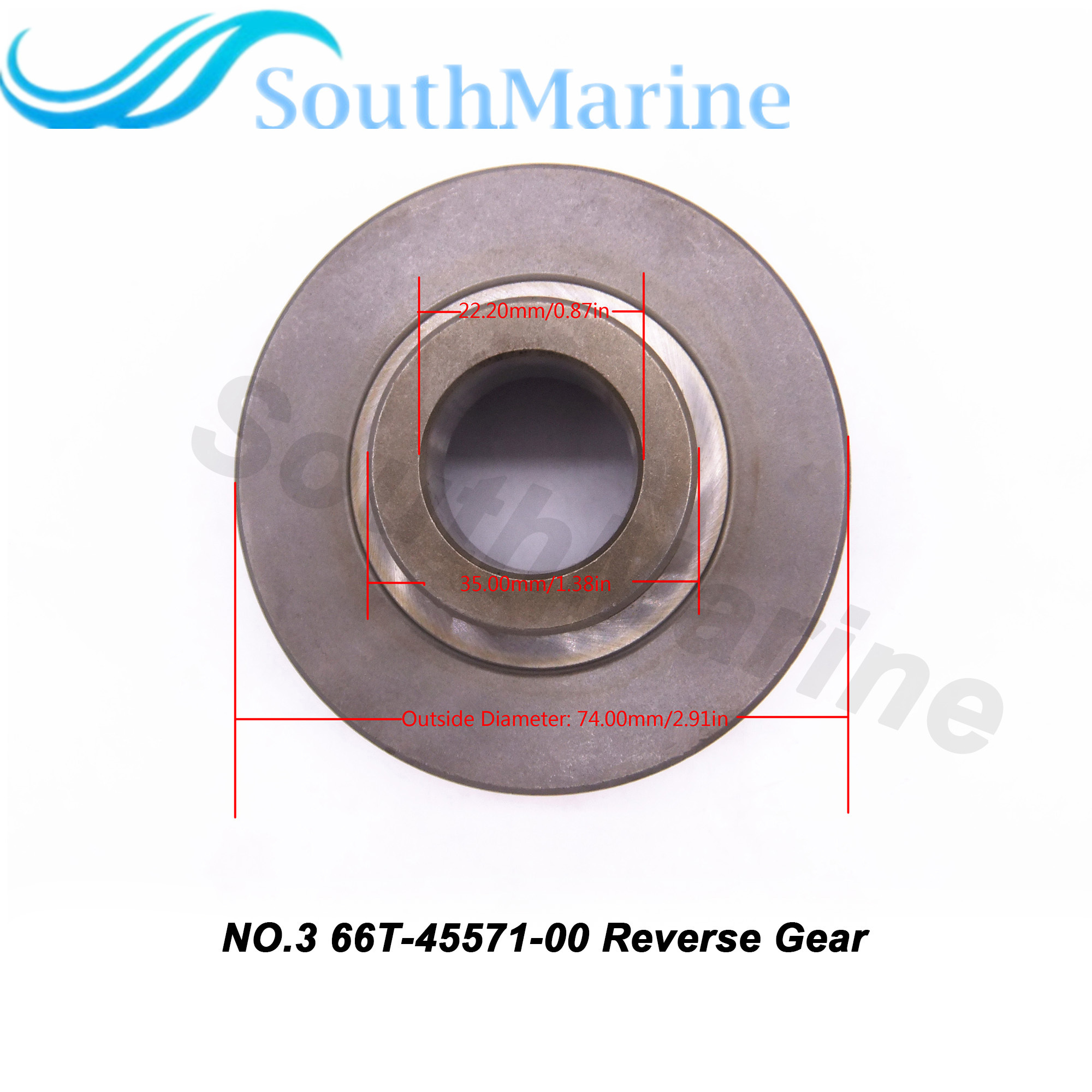 Outboard Engine 66T-45551-00 Pinion & 66T-45571-00 Reverse & 66T-45560-01 Forward Gear for Yamaha Boat Motor F30 F40 40HP 40X E40X 2/4-stroke