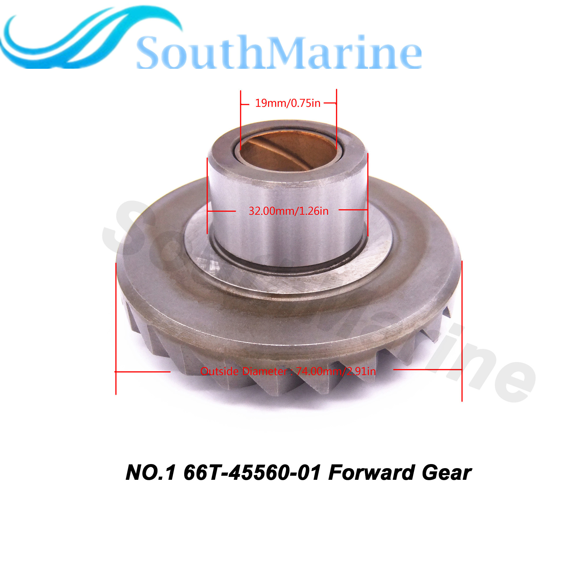 Outboard Engine 66T-45551-00 Pinion & 66T-45571-00 Reverse & 66T-45560-01 Forward Gear for Yamaha Boat Motor F30 F40 40HP 40X E40X 2/4-stroke