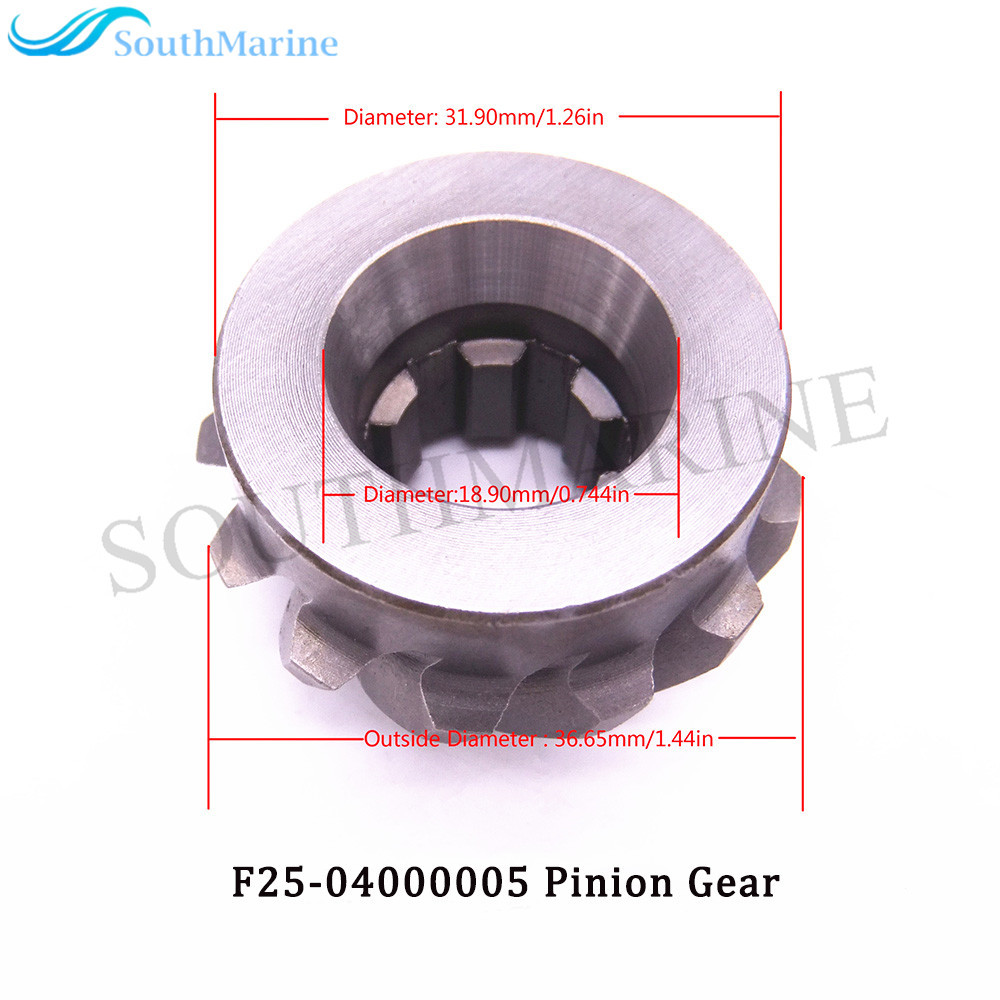 SouthMarine F25-04000005 Pinion & F25-04020000 Forward Gear & F25-04070004 Reverse Gear for Parsun HDX Makara Outboard Motor 4-Stroke F20 F25