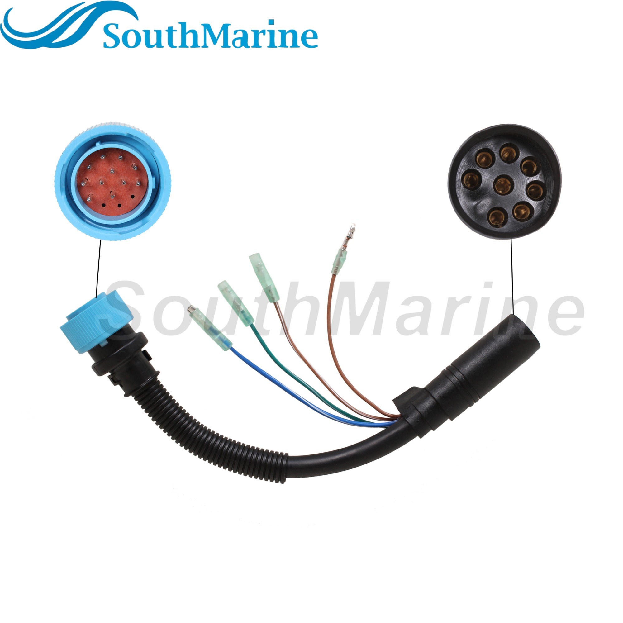 Boat Motor 84-896542T01 Ignition Wire Adapter Harness Assembly for Mercury Outboard Control Box, 8 Pins To 14 Pins, 1ft /0.31m
