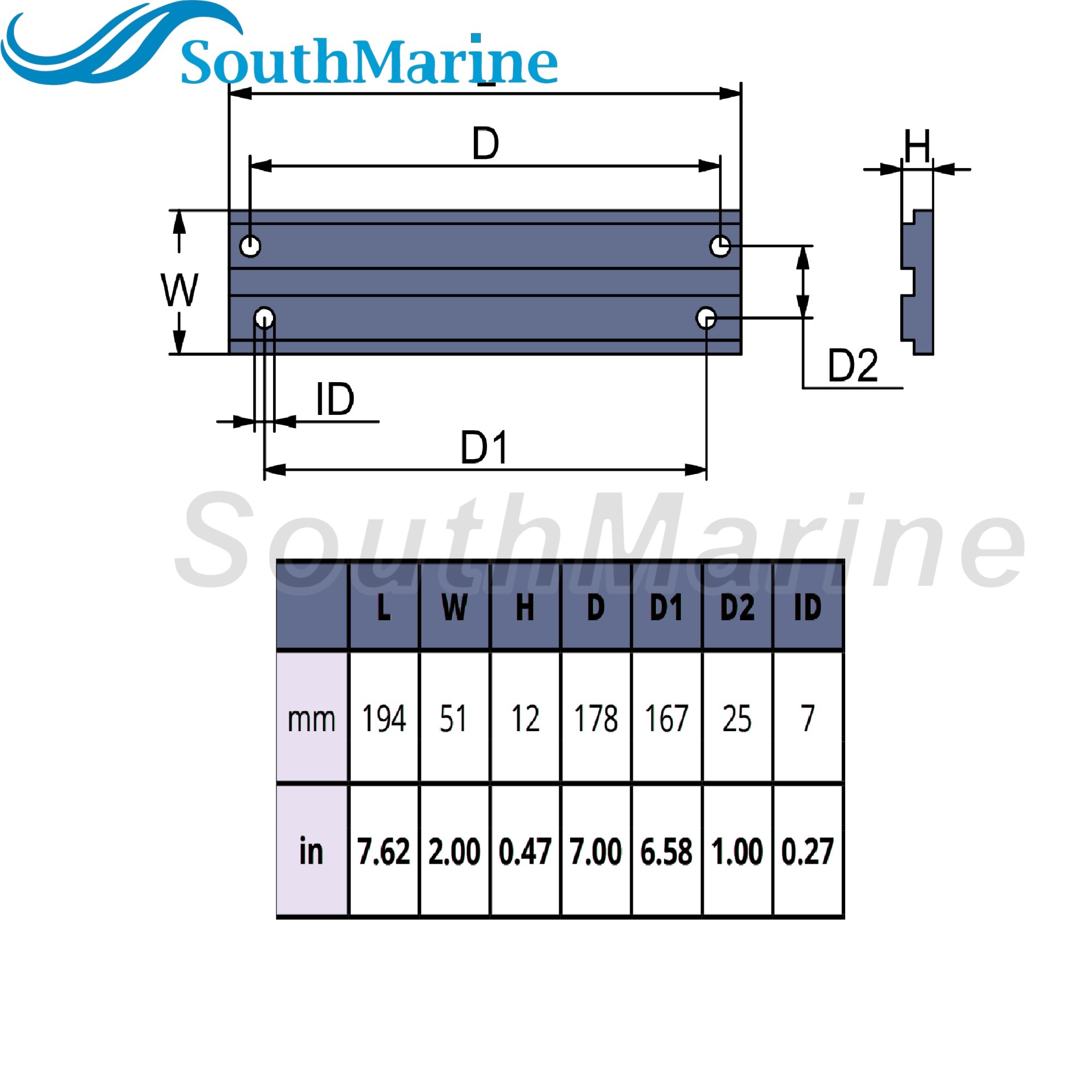Boat Motor 43396A2 818298A1 818298Q1 818298T1 Aluminum Anode for Mercury Marine Outboard Engine 30HP 40HP 45HP 50HP 55HP 60HP 75HP 90HP 100HP -125HP