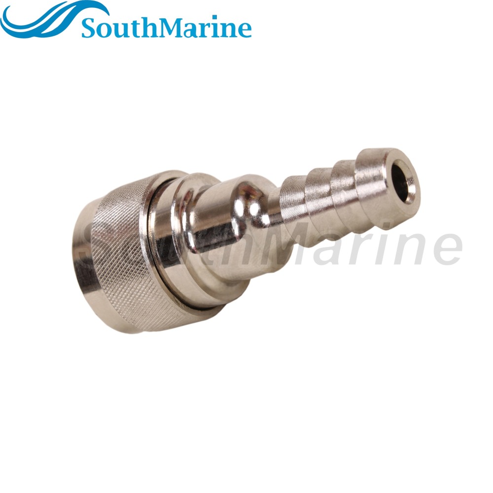 Boat Motor 3GF-70250-0 3GF702500M 3GF-70250-1 3GF702501M Fuel Line Connector for Tohatsu Nissan Engine Side, Female, 8mm/5/16in
