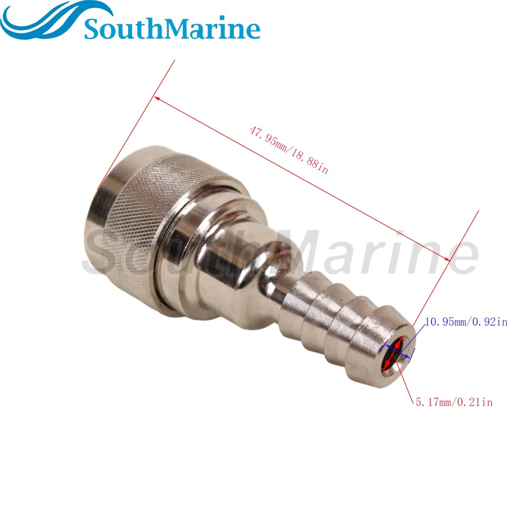 Boat Motor 3GF-70250-0 3GF702500M 3GF-70250-1 3GF702501M Fuel Line Connector for Tohatsu Nissan Engine Side, Female, 8mm/5/16in