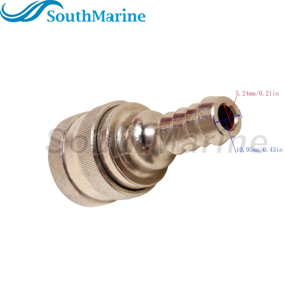 Boat Motor 3GF-70281-0 3GF702810M Fuel Line Connector for Tohatsu Nissan / 5040841 for Evinrude Johnson OMC Tank Side 8mm/5/16in