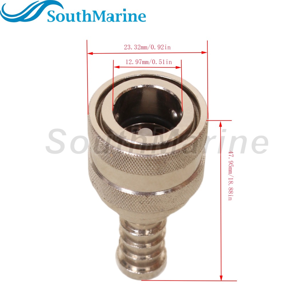 Boat Motor 3GF-70281-0 3GF702810M Fuel Line Connector for Tohatsu Nissan / 5040841 for Evinrude Johnson OMC Tank Side 8mm/5/16in