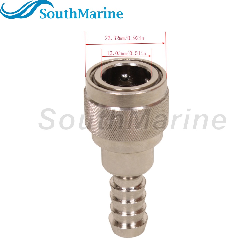 Boat Motor 3GF-70250-0 3GF702500M 3GF-70250-1 3GF702501M Fuel Line Connector for Tohatsu Nissan Engine Side, Female, 8mm/5/16in