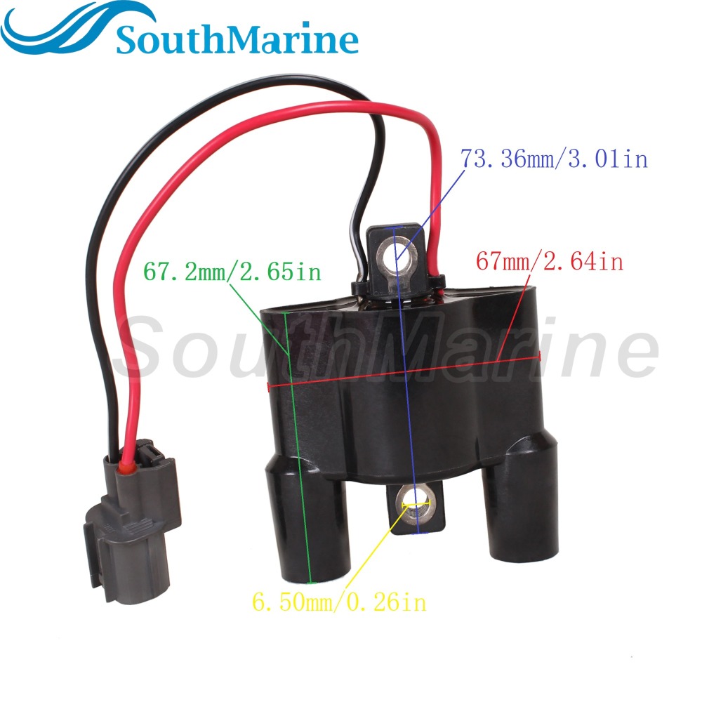 Boat Motor 63P-82310-00/01 F6T557 21121-3720/3722/0742/0744/0720 Ignition Coil for Yamaha F150 LF150 F50 T50 F60 T60 F70 F75 F90