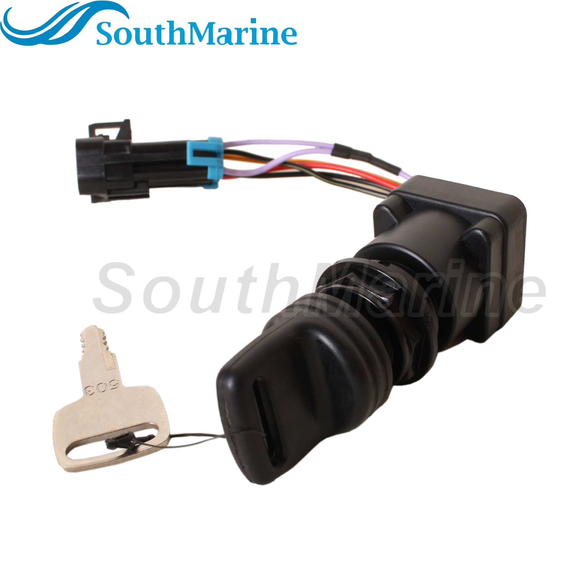 Boat Engine 87-897716K01 897716 8M0059686 3-Position Ignition Key Switch W/Harness for Mercury Marine Quicksilver