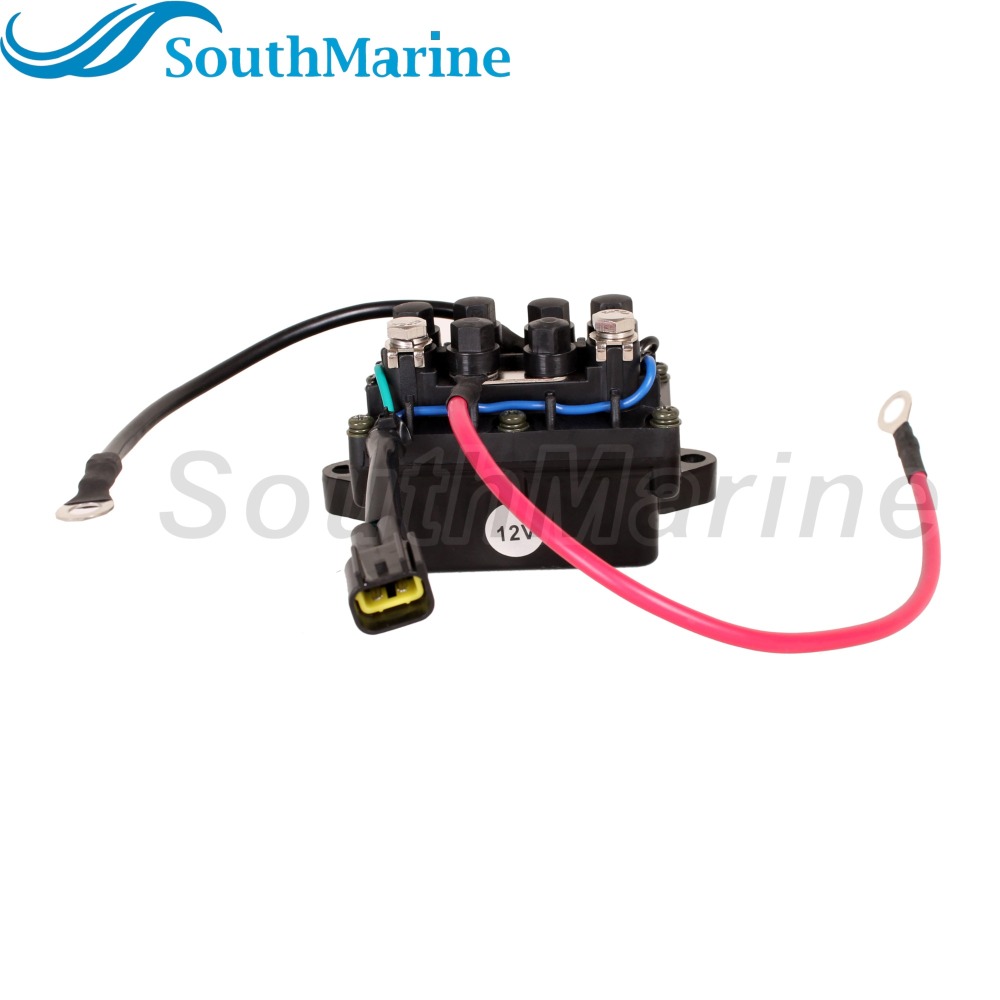 Boat Engine 68V-81950-01 68V-8195B-01 Trim Tilt Relay / Solenoid Switch for Yamaha 115HP, 12V