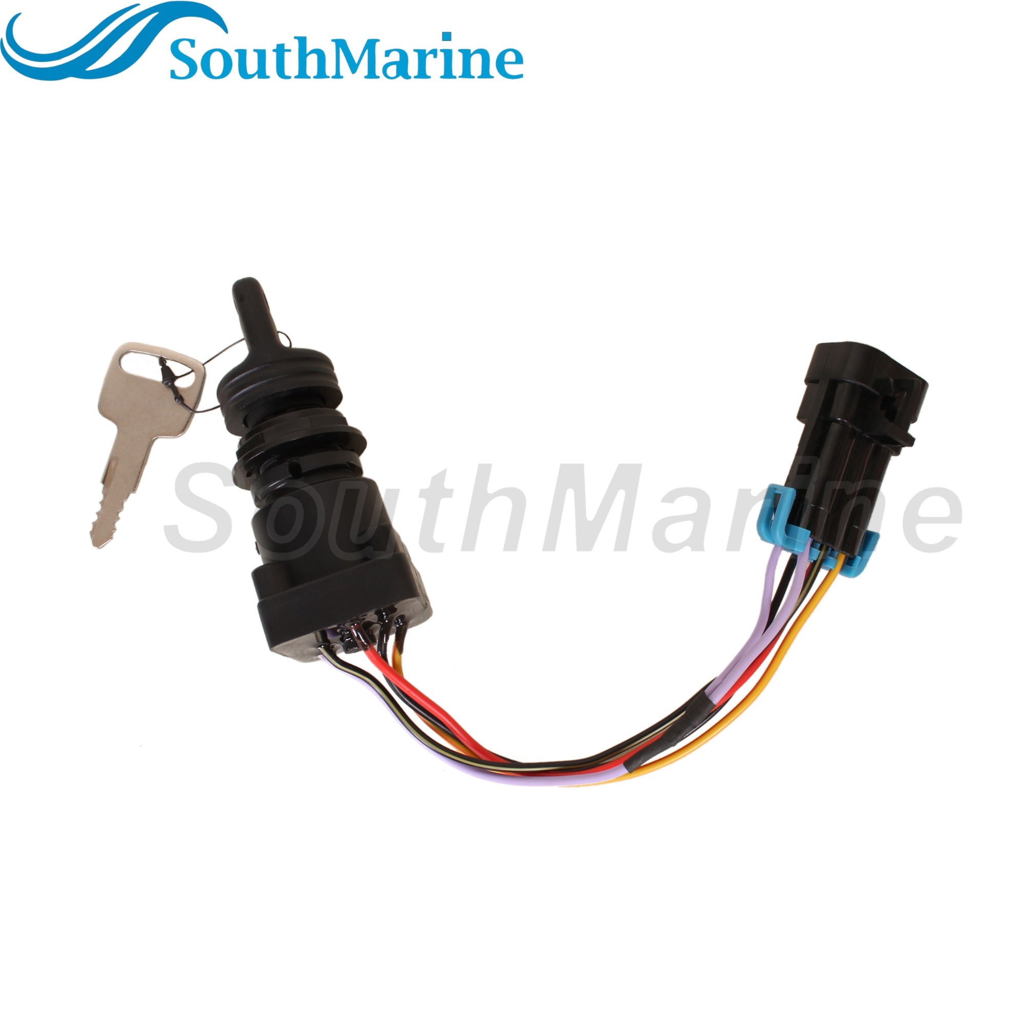 Boat Engine 87-897716K01 897716 8M0059686 3-Position Ignition Key Switch W/Harness for Mercury Marine Quicksilver