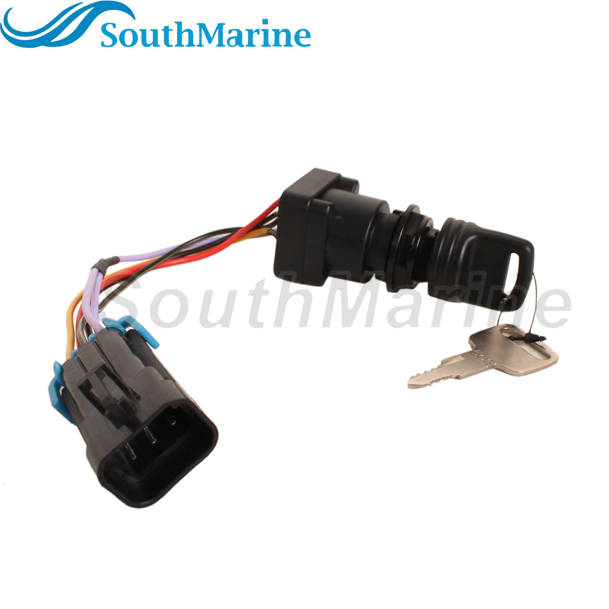 Boat Engine 87-897716K01 897716 8M0059686 3-Position Ignition Key Switch W/Harness for Mercury Marine Quicksilver