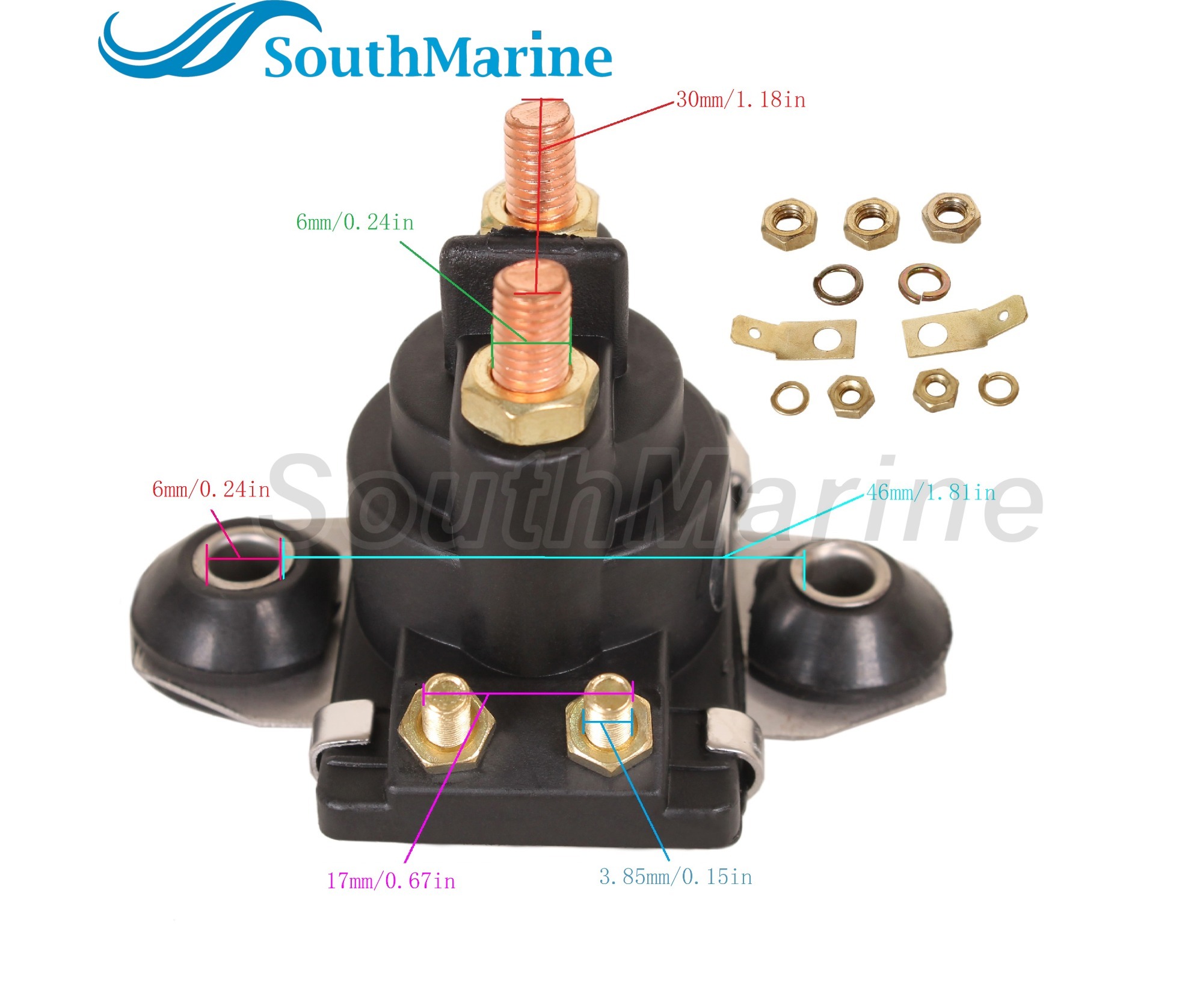 Boat Engine 89-818997A1/A2 818997T1 850187A1 18-5819 Starter Solenoid Switch for Mercury / 65W-81941-00 for Yamaha 20HP-90HP