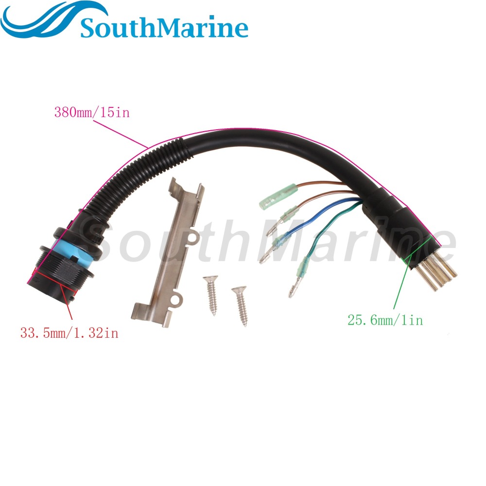 Boat Motor 84-896539T01 Ignition Wire Adapter Harness Assembly for Mercury Outboard Control Box, 14 Pins To 8 Pins, 1ft /0.31m