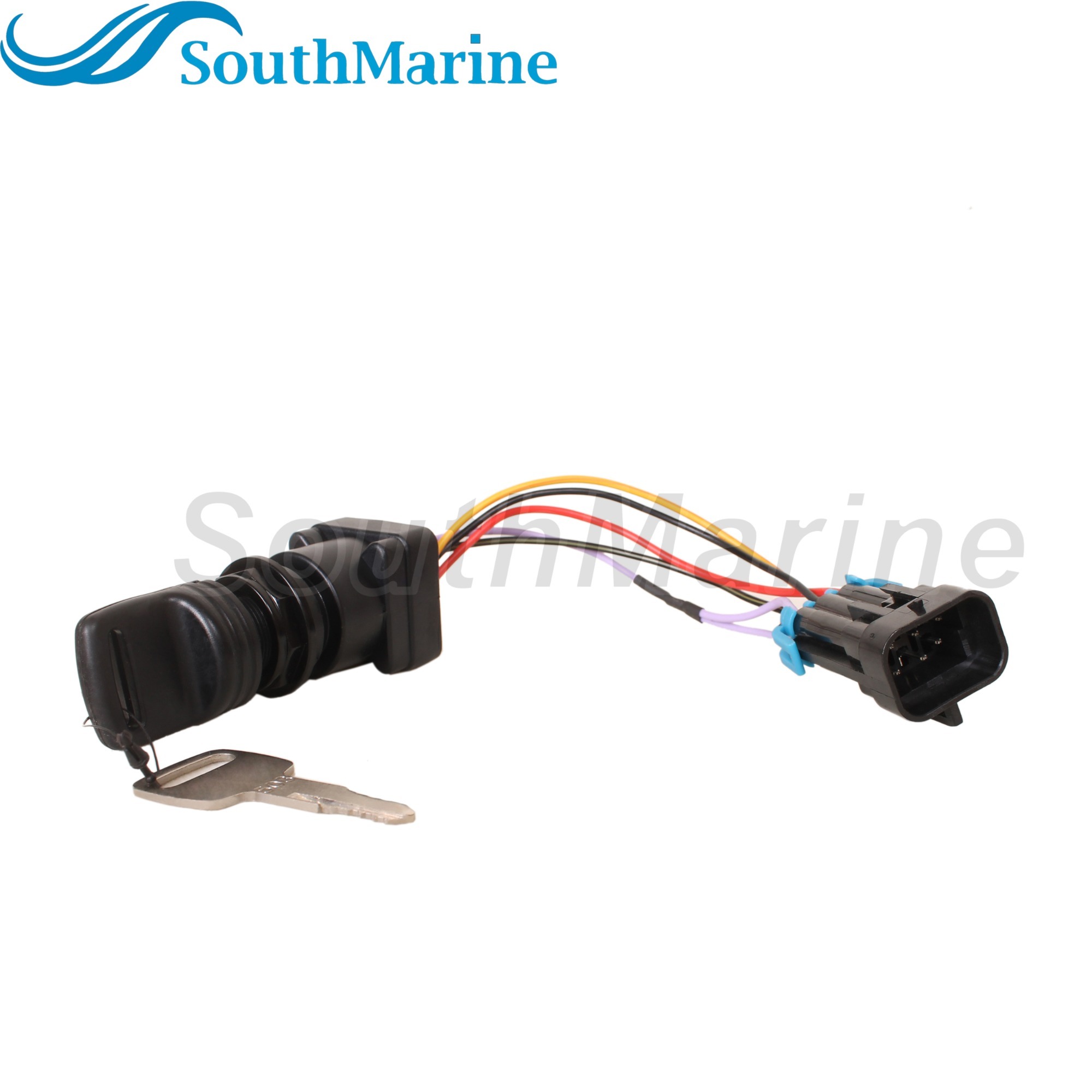 Boat Engine 87-897716K01 897716 8M0059686 3-Position Ignition Key Switch W/Harness for Mercury Marine Quicksilver