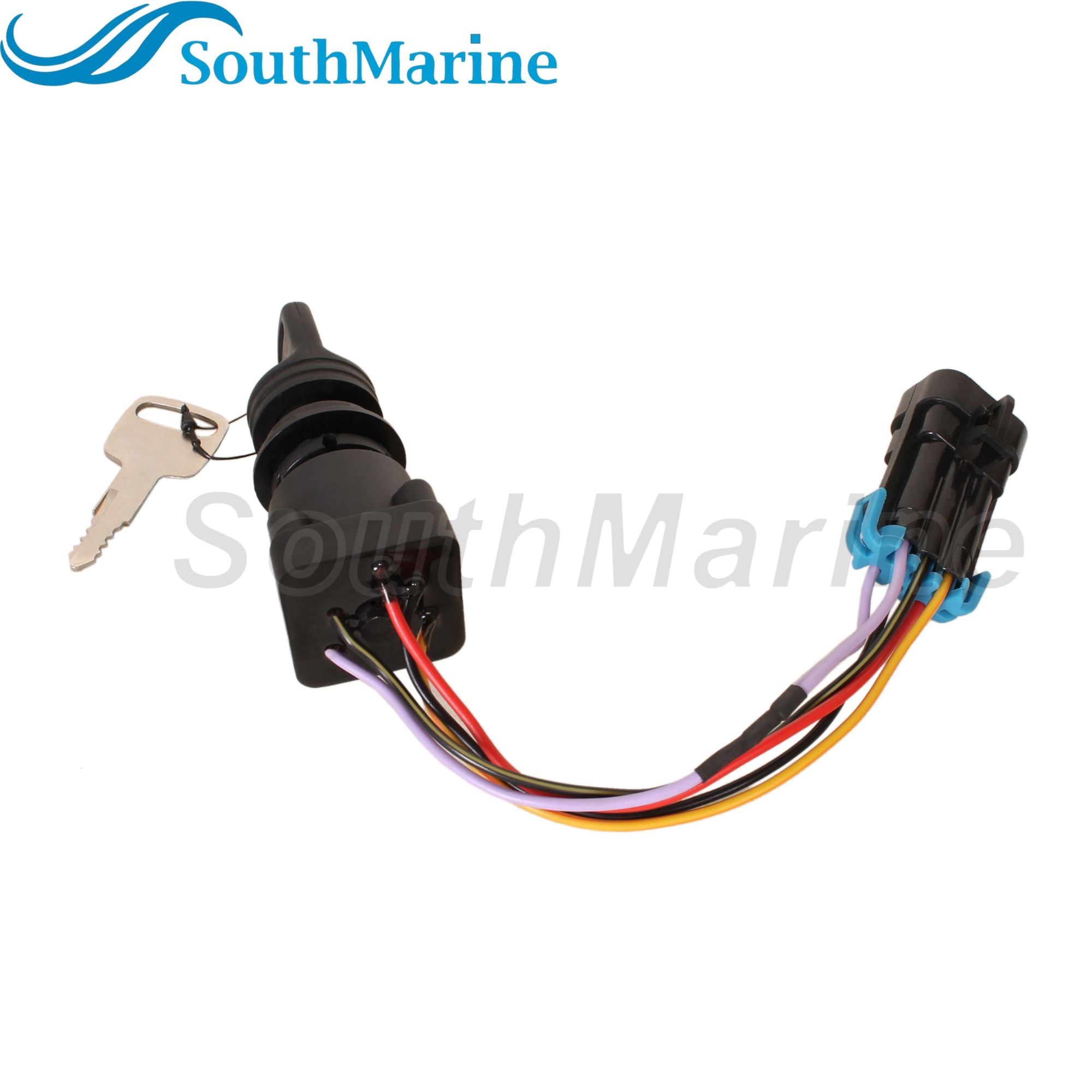 Boat Engine 87-897716K01 897716 8M0059686 3-Position Ignition Key Switch W/Harness for Mercury Marine Quicksilver