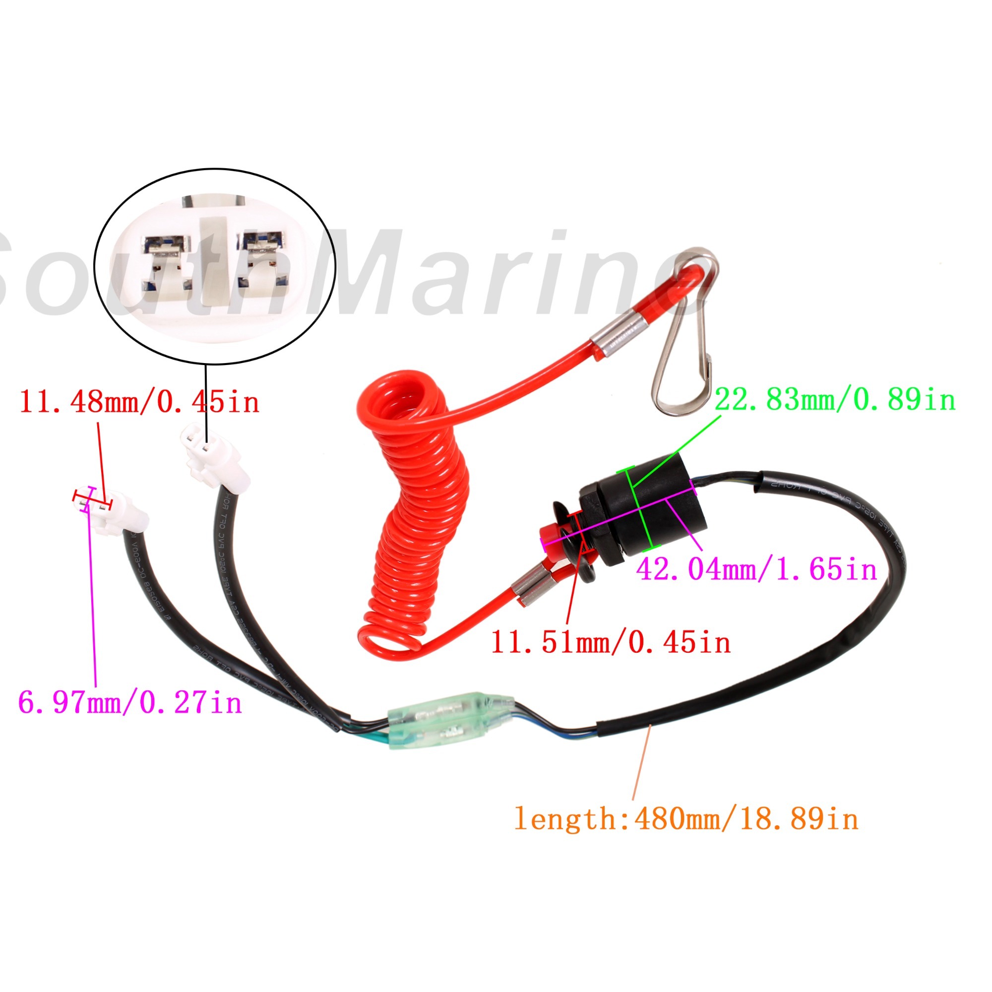 Boat Engine 37820-93J94 37820-93J95 Emergency Kill Switch Assy for Suzuki Outboard Motor
