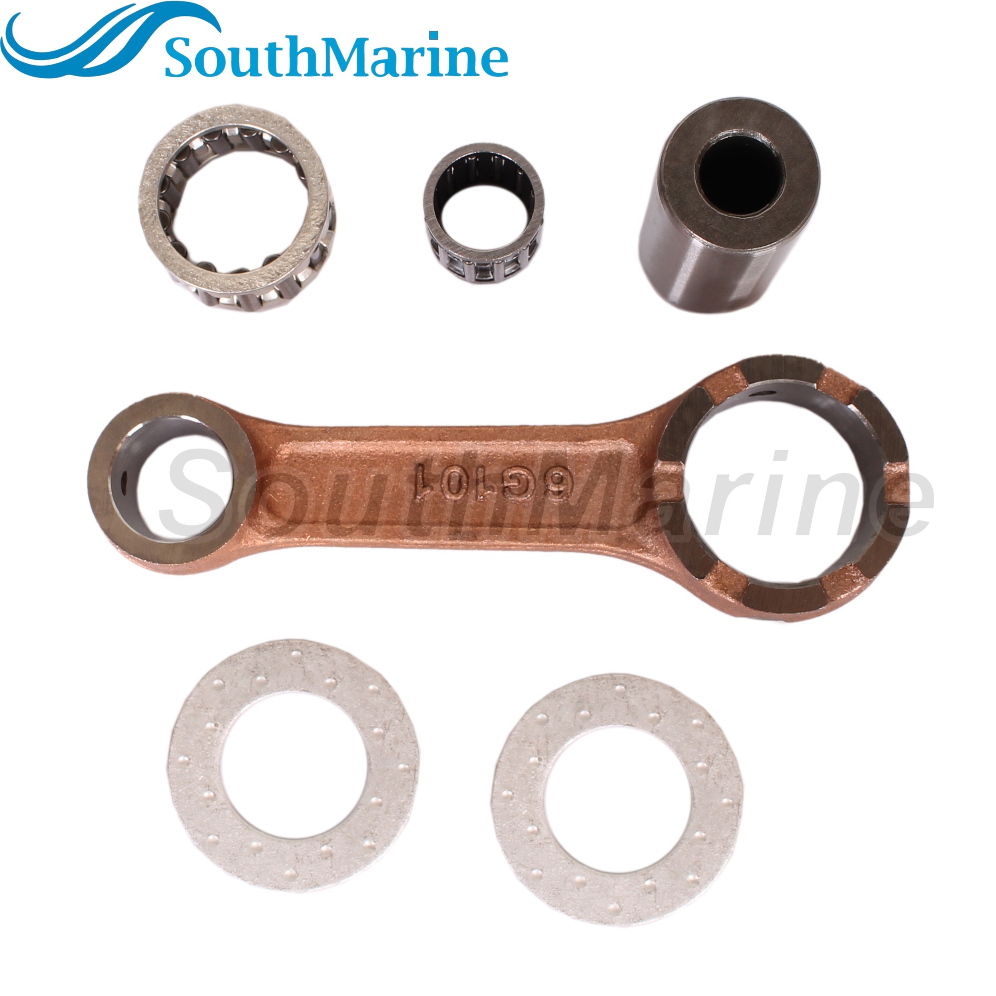 Outboard Motor 6G1-11651-01 6N0-E1651-00 Crankshaft Connecting Rod Con Kits for Yamaha Boat Engine 6HP 8HP 6D EMS/L 6HP 6C M(W)HS/L MS/LH