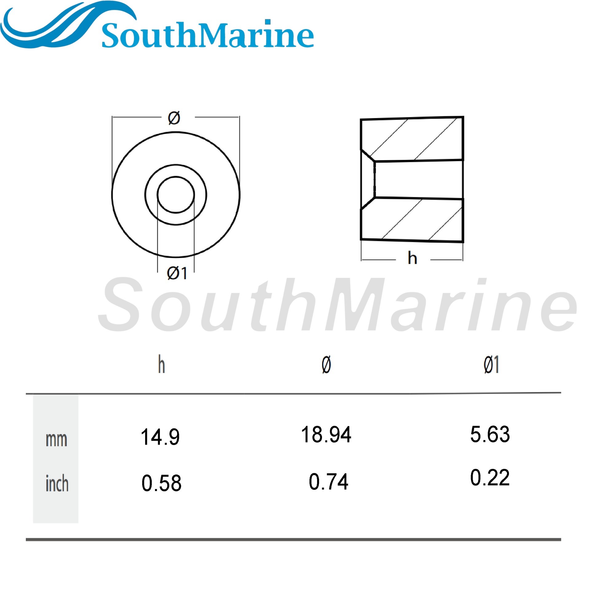 Outboard Motor 6AW-1132L-00 Cylinder Head Crankcase Anode for Yamaha Boat Engine 300HP 350HP 425HP