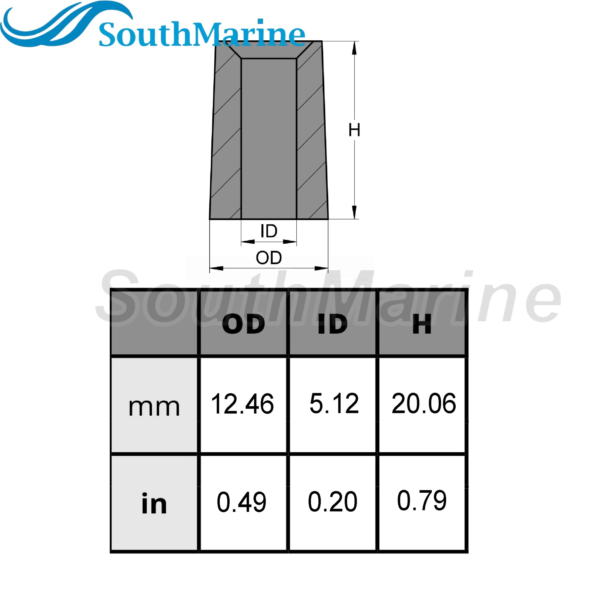 Outboard Motor 68T-11325-00 Cylinder Head Anode for Yamaha Boat Engine 200HP 225HP 250HP 300HP F150-LF300
