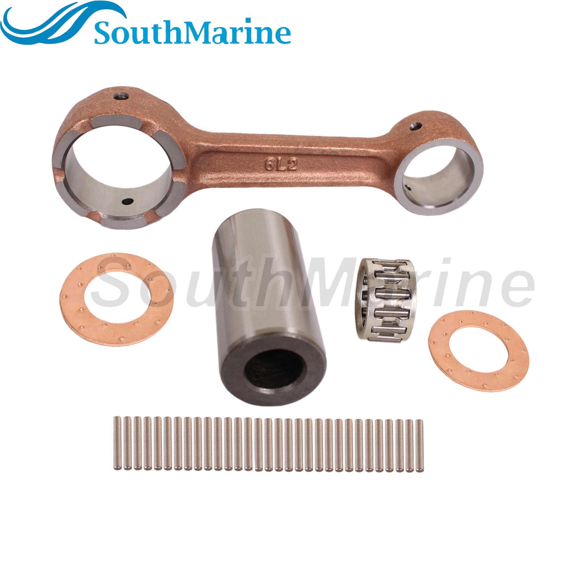 Outboard Motor 6L2-11650-00 6L2-11651-00 Crankshaft Connecting Rod Con Kits for Yamaha Boat Engine 20HP 25HP 20D 25N