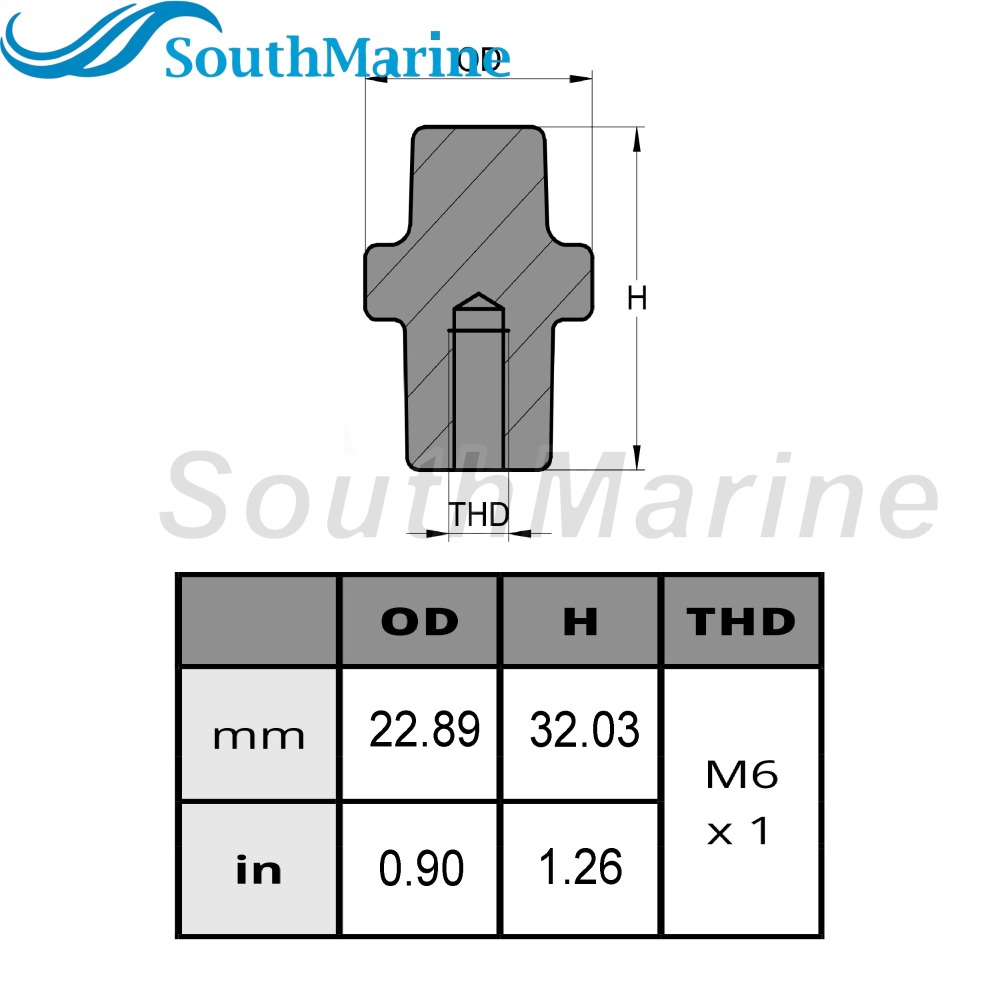 Outboard Motor 67F-11325-01 Cylinder Head Crankcase Anode for Yamaha Boat Engine Waverunner Sterndrive Marine 80HP-350HP
