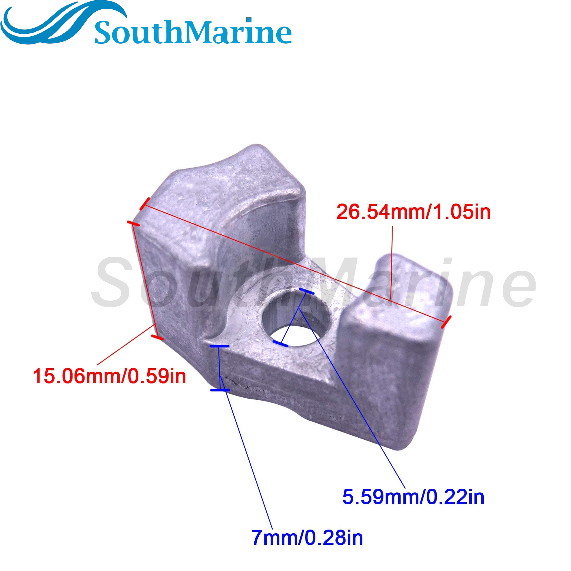 Outboard Motor 682-11325-00 Cylinder Head Crankcase Anode for Yamaha Parsun Hidea Boat Engine 9.9HP 15HP