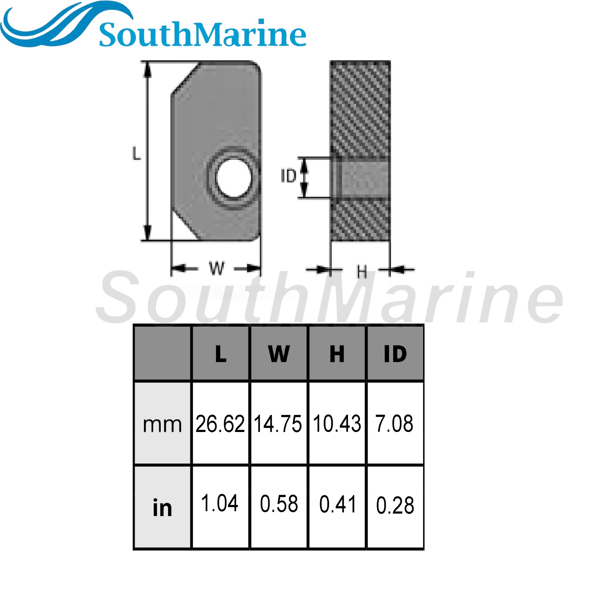 Outboard Motor 63P-11325-11 Cylinder Head Crankcase Anode for Yamaha Boat Engine 150HP 200HP 225HP 250HP 300HP 350HP