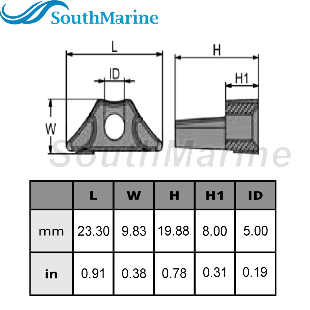 Outboard Motor 688-11325-00 Internal Cylinder Block Anode for Yamaha Boat Engine 25HP-90HP 25Q 40H 40N 40V 50D 50H 80A 85A 90A