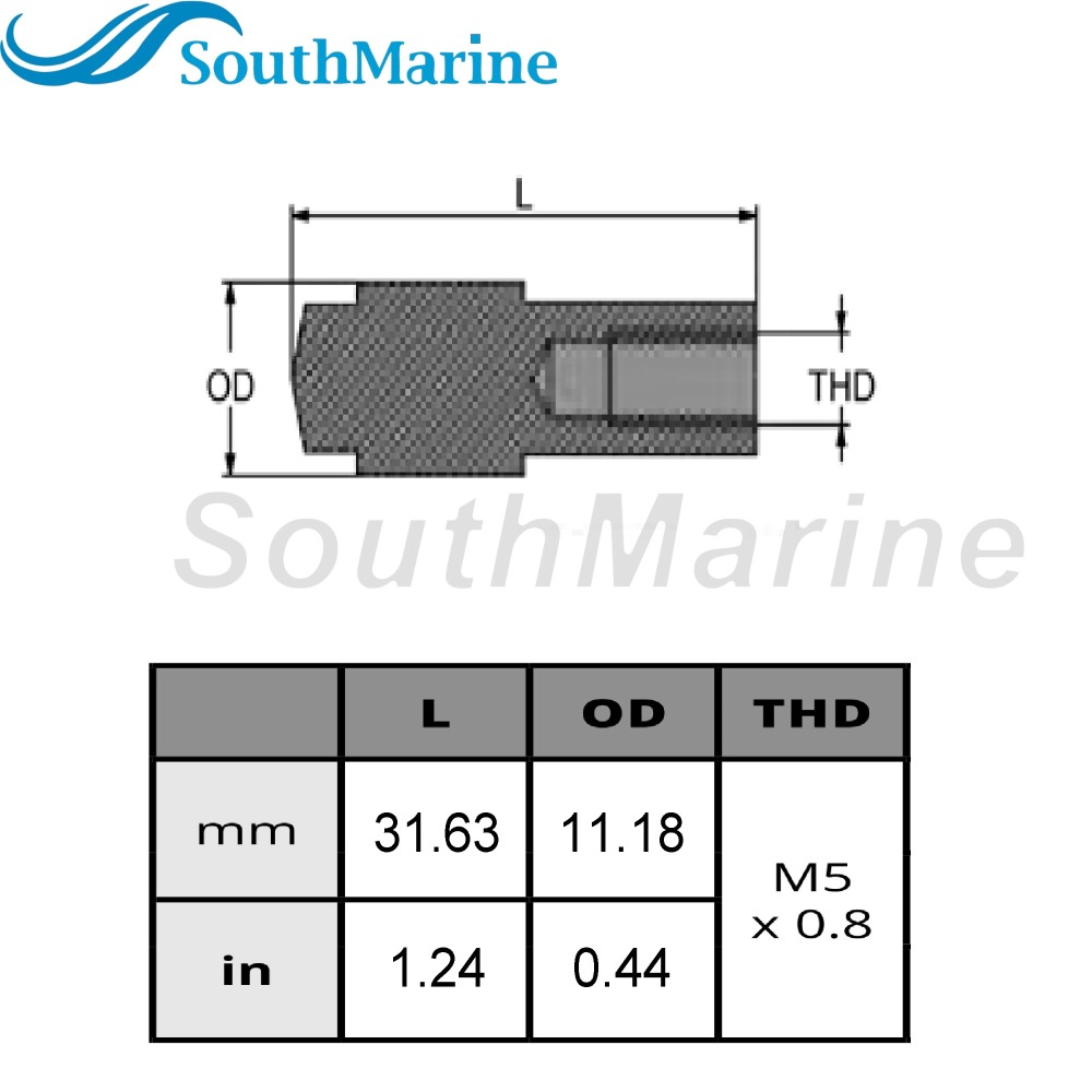 Outboard Motor 66M-11325-00 F15-07010008 Cylinder Head Crankcase Anode for Yamaha Parsun HDX F9.9C FT9 9D F13.5A F15A 9.9HP 15HP
