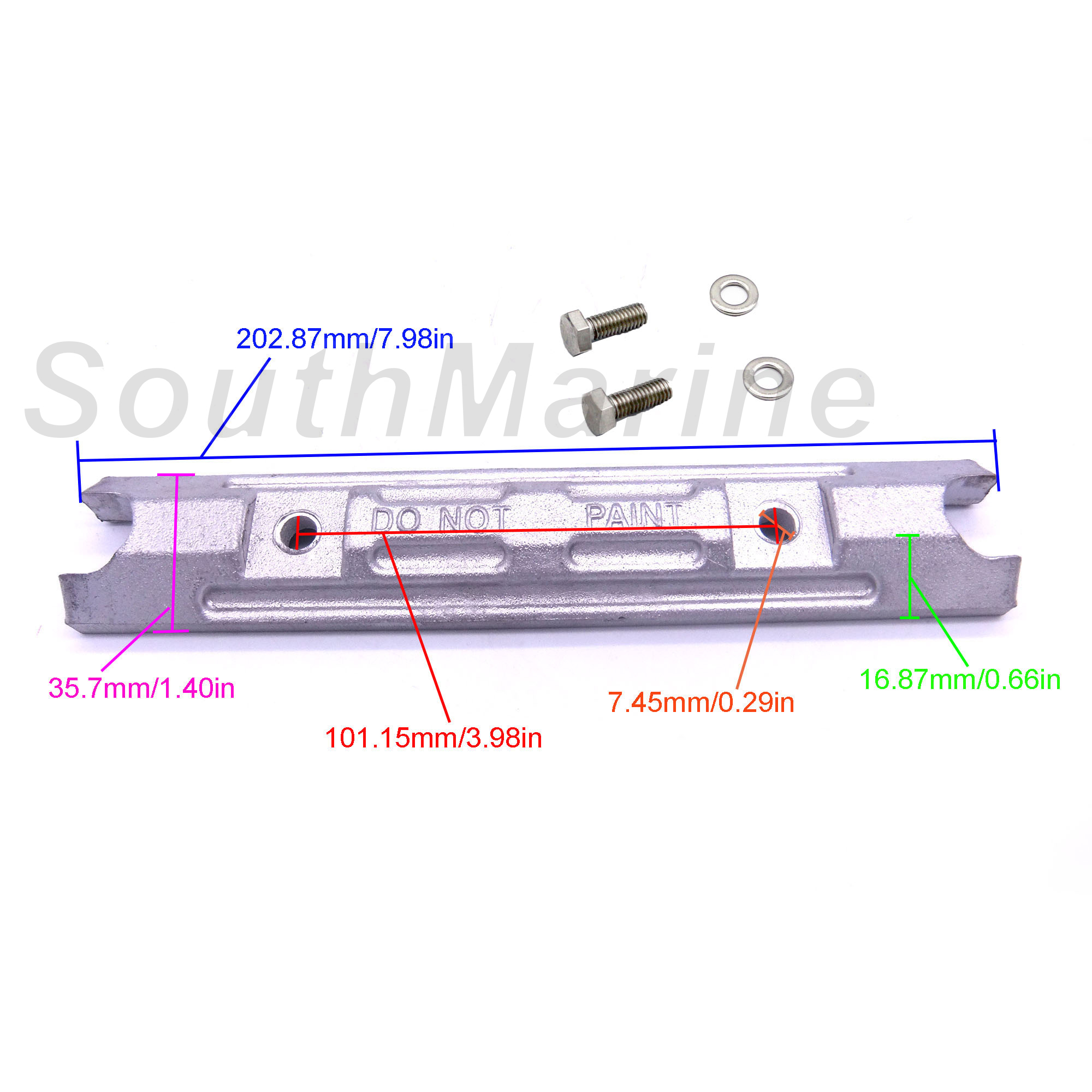 Outboard Motor 6H1-45251-01/02 6H1-45251-03 6H1-WS452-00 18-6091 Bracket Anode with Bolt for Yamaha 40HP 50HP 70HP 90HP
