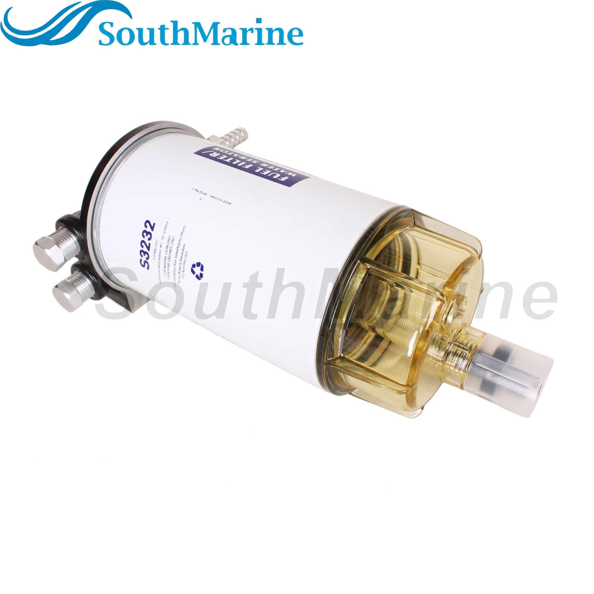 Fuel Filter Water Separator Assembly 660RRAC01 660R-RAC-01 S3232 18-7949 for Mercury Marine Engine Spin-On 660 Series , 10 Micron