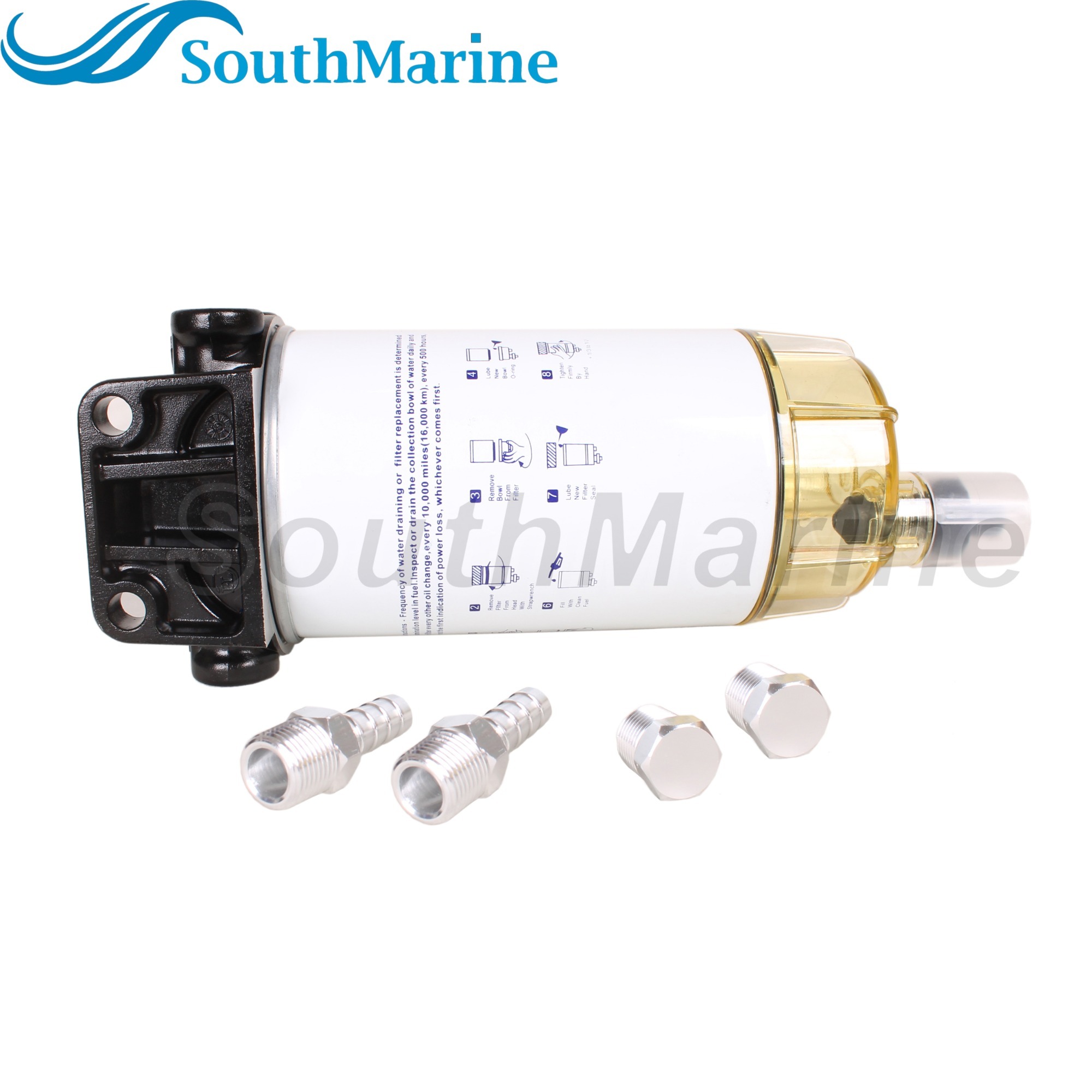 Fuel Filter Water Separator Assembly 660RRAC01 660R-RAC-01 S3232 18-7949 for Mercury Marine Engine Spin-On 660 Series , 10 Micron