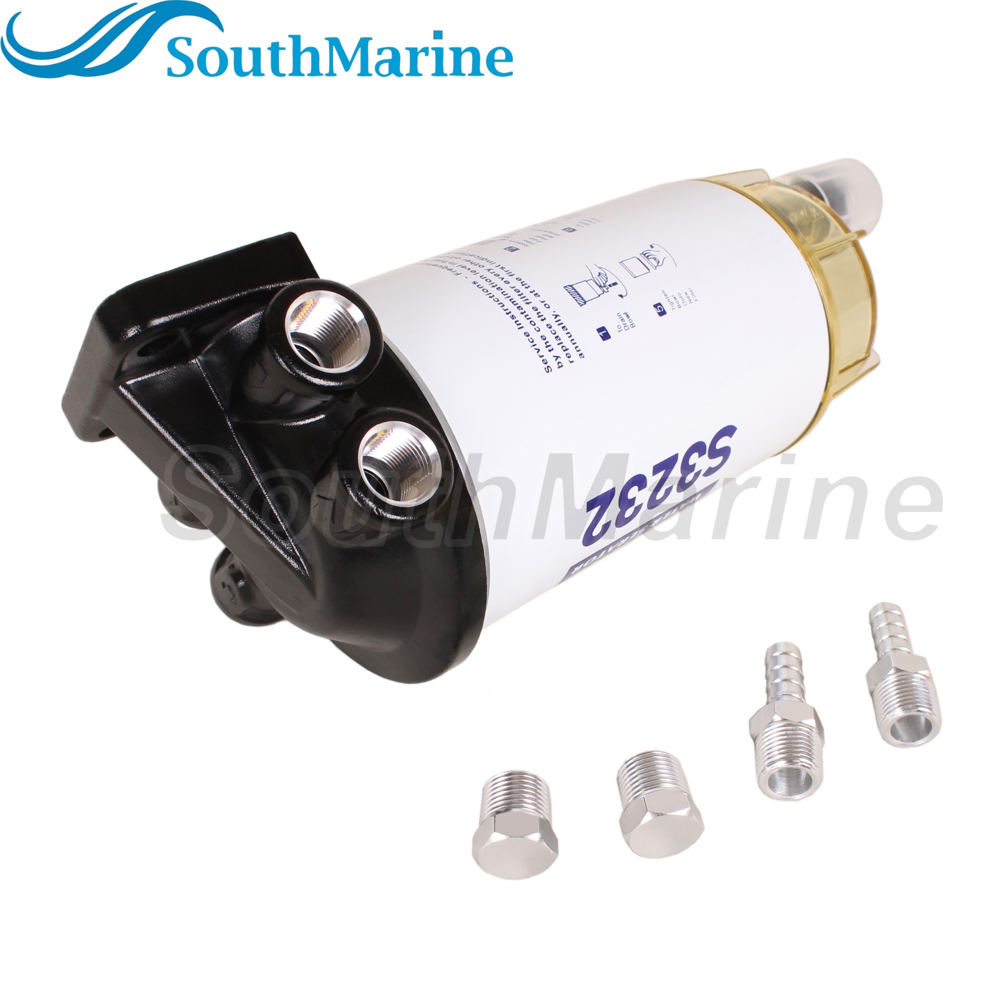 Fuel Filter Water Separator Assembly 660RRAC01 660R-RAC-01 S3232 18-7949 for Mercury Marine Engine Spin-On 660 Series , 10 Micron