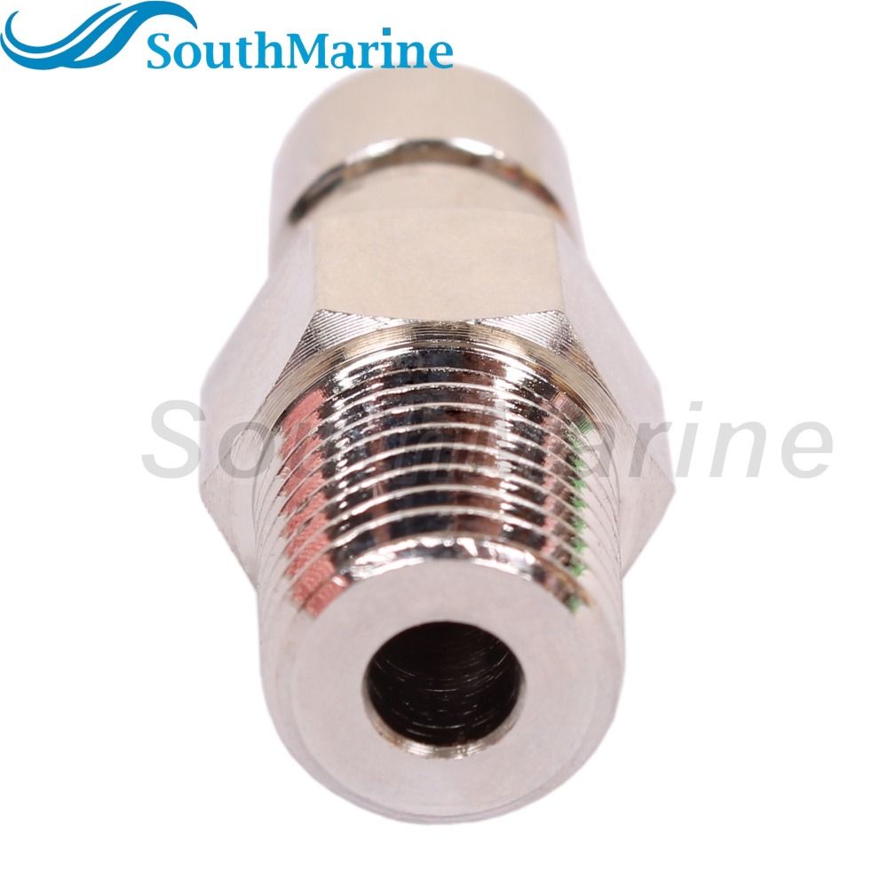 Boat Engine Fuel Line Connector Fitting 033496-10 for Honda 1/4" Npt Male Tank-Side, ('91 & Newer), Chrome Plated, Tank Side Male