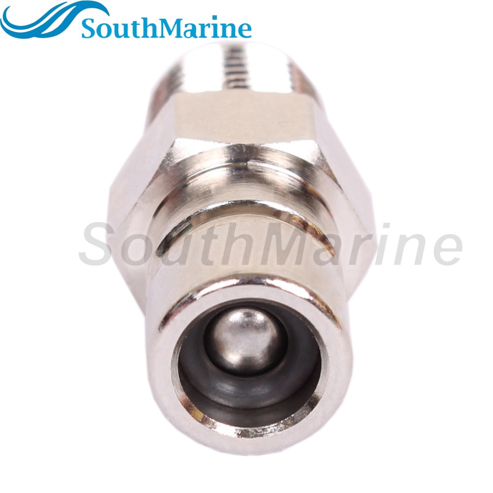 Boat Engine Fuel Line Connector Fitting 033496-10 for Honda 1/4" Npt Male Tank-Side, ('91 & Newer), Chrome Plated, Tank Side Male